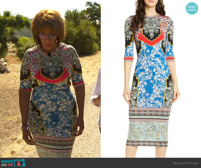 Alice + Olivia Delora Dress worn by Gayle King on CBS Mornings