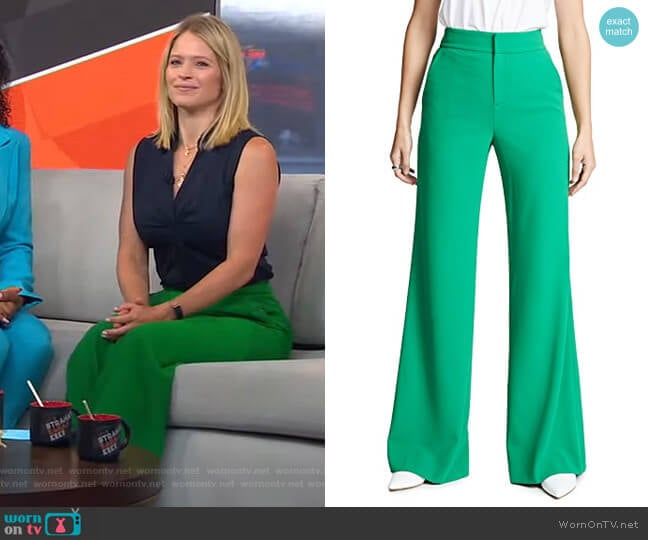 Alice + Olivia Dylan Pants worn by Sara Haines on Good Morning America