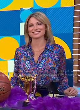 Amy’s blue floral blouse on Good Morning America