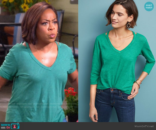 Left of Center Laramie Tunic worn by Tina Butler (Tichina Arnold) on The Neighborhood