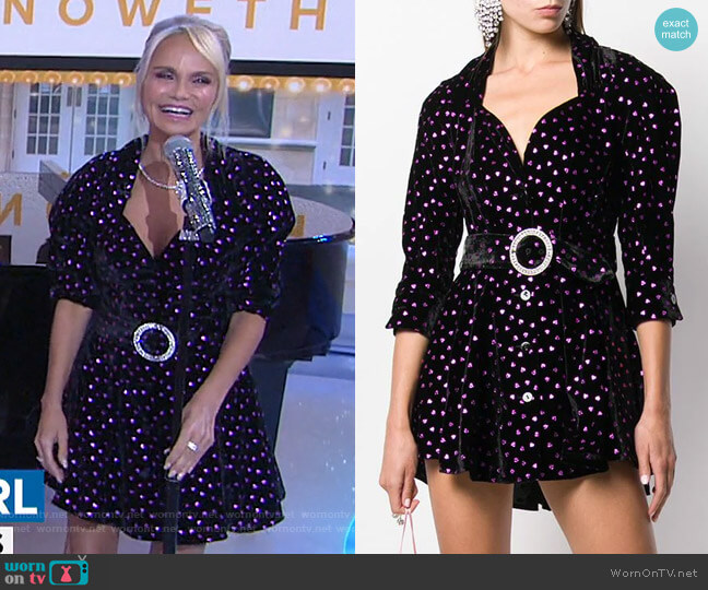 Attico Heart Print Mini Dress