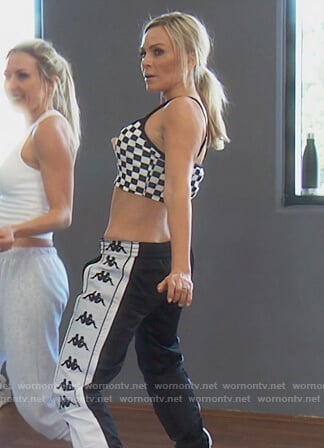 Tamra’s black Kappa pants on The Real Housewives of Orange County