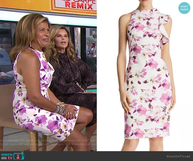 Black Halo Pabla Floral-Printed Dress worn by Hoda Kotb on Today
