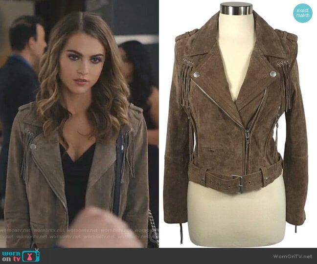BlankNYC Suede Fringe Moto Jacket