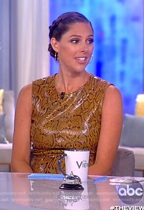 Abby’s brown snakeskin dress on The View