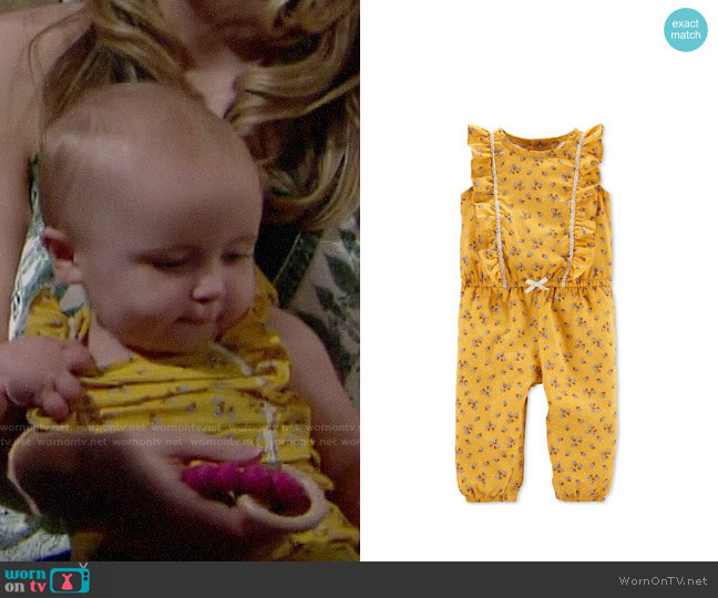 Carters Baby Girls Floral-Print Jumpsuit