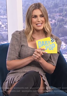 Carissa’s plaid mini dress on E! News Daily Pop