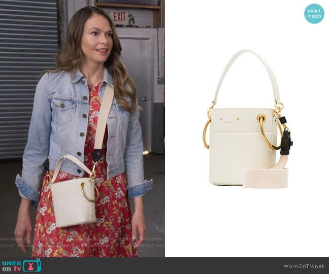 Chloe Roy Mini Leather Bucket Bag worn by Liza Miller (Sutton Foster) on Younger