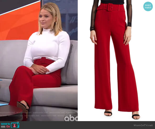 Cinq a Sept Eliza Trousers worn by Sara Haines on Good Morning America