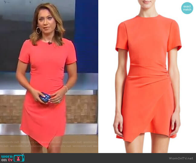 Cinq a Sept Imogen Wrap Dress worn by Ginger Zee on Good Morning America