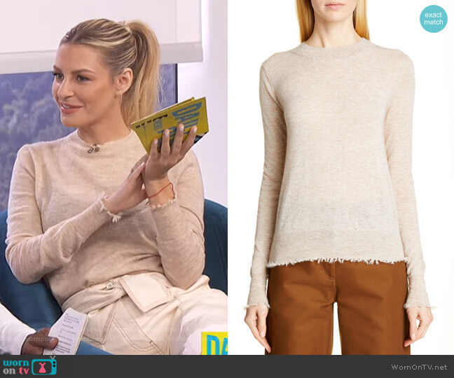 Co Fray Hem Alpaca & Merino Wool Blend Sweater worn by Morgan Stewart on E! News