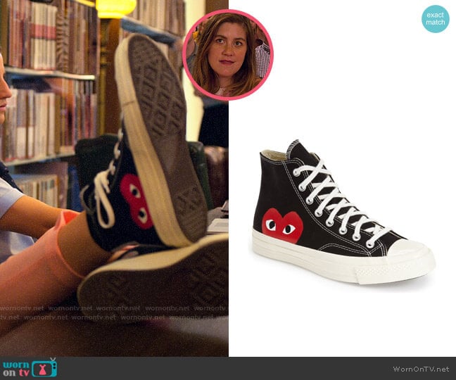 Comme des Garcons PLAY x Converse Chuck Taylor® Hidden Heart High Top Sneaker worn by McAfee (Laura Dreyfuss) on The Politician