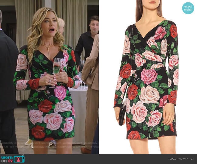 Dolce & Gabbana Floral Print Wrap Dress
