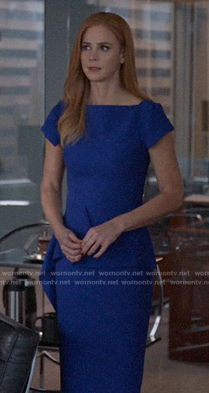 Donna’s blue peplum dress on Suits