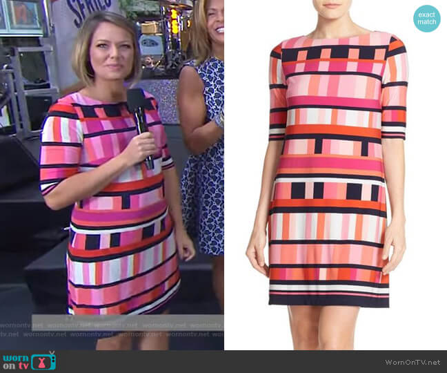 Eliza J Print Jersey Shift Dress worn by Dylan Dreyer on Today