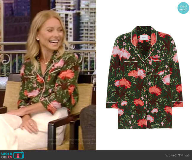 Erdem Ray Top worn by Kelly Ripa on Live with Kelly and Mark