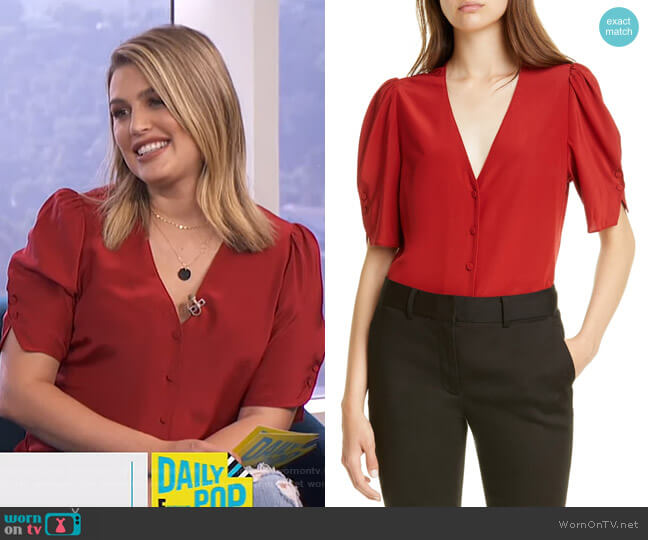 Frame Olivia Top worn by Carissa Loethen Culiner on E! News