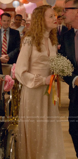 Gemma’s wedding dress on Four Weddings and a Funeral
