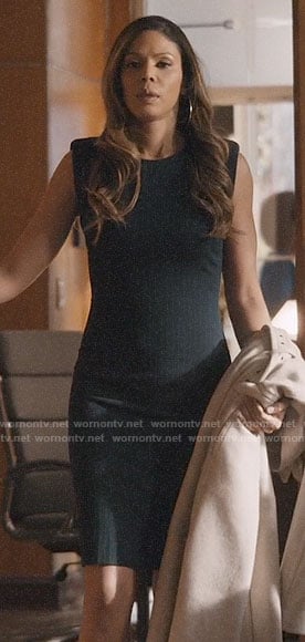 Grace’s pinstripe dress on Greenleaf