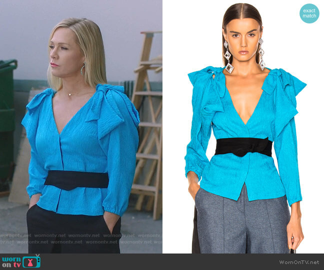Hellessy Ocean Drive Blouse worn by Jennie Garth (Jennie Garth) on BH90210