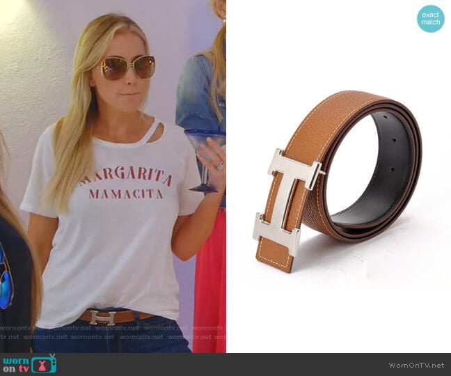 Hermes H Belt worn by Stephanie Hollman on The Real Housewives of Dallas