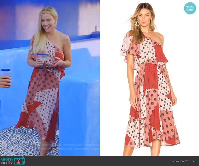 House of Harlow 1960 x Revolve Leya Dress worn by Stephanie Hollman on The Real Housewives of Dallas