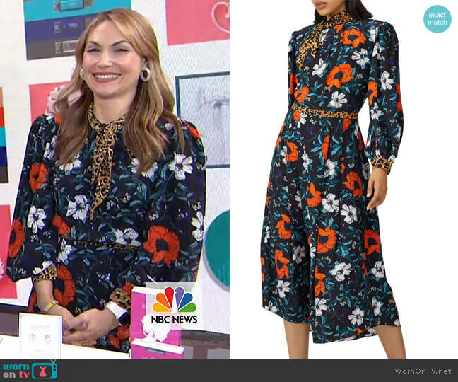 Hunter Bell Floral Casper Dress worn by Lori Bergamotto on Today
