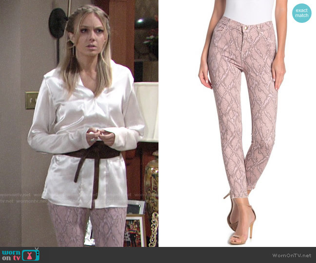 J Brand Alana Jeans in Adder worn by Abby Newman (Melissa Ordway) on The Young and the Restless