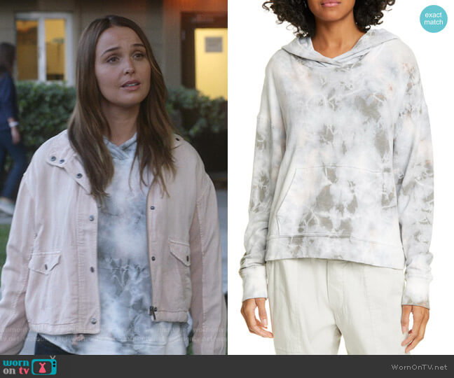 James Perse Tie Dye Crop Hoodie worn by Jo Wilson (Camilla Luddington) on Greys Anatomy