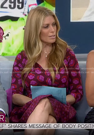 Jill’s purple floral wrap dress on Today