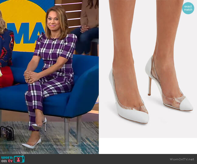Jimmy Choo Romy PVC Pumps worn by Ginger Zee on Good Morning America