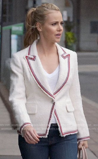 Katrina’s white tweed blazer on Suits
