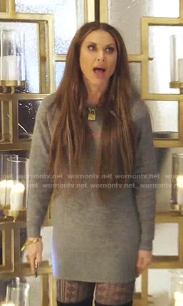 LeeAnne’s grey sweater dress on The Real Housewives of Dallas