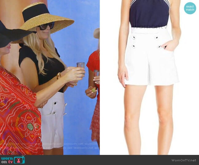 Lela Rose Stretch Canvas Shorts worn by Kameron Westcott on The Real Housewives of Dallas
