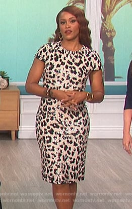 Eve’s sequin leopard dress on The Talk