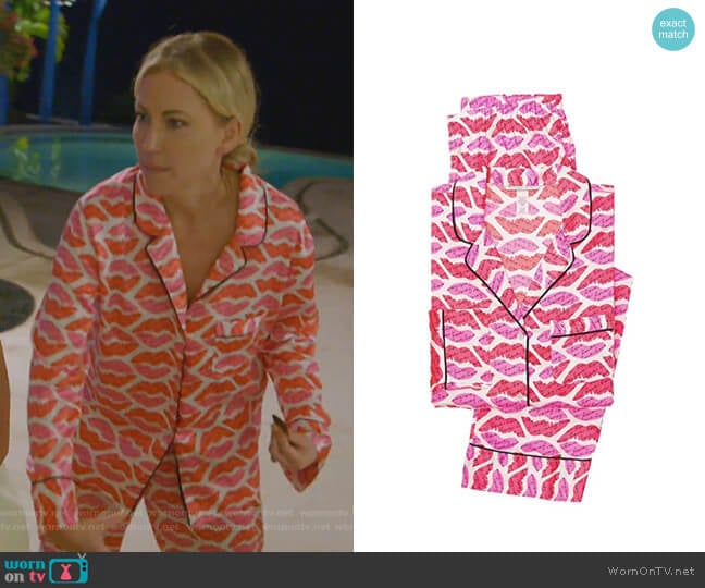 Victoria's Secret The Afterhours Satin Pajama Set worn by Stephanie Hollman on The Real Housewives of Dallas