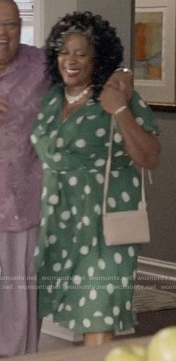 Lynette’s green polka dot dress on Black-ish