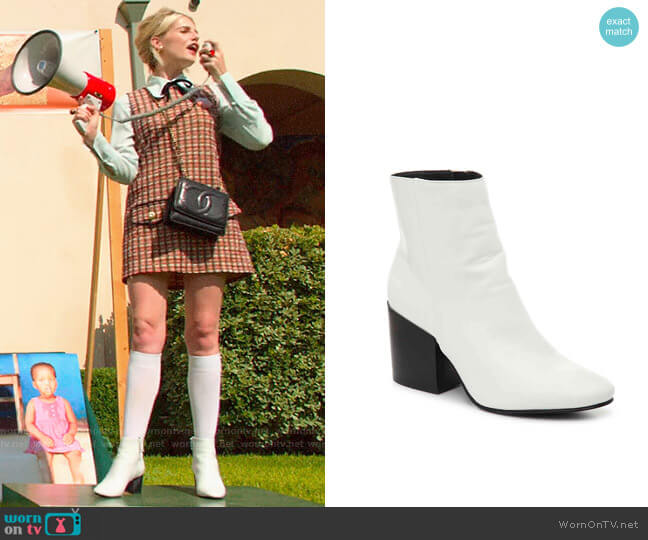 Madden Girl Aaden Bootie worn by Astrid (Lucy Boynton) on The Politician