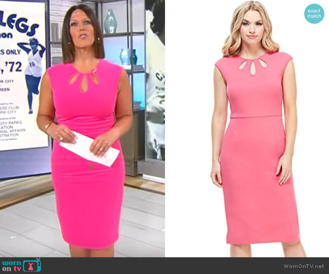 Maggy London Alyssa Midi Dress worn by Dana Jacobson on CBS Mornings