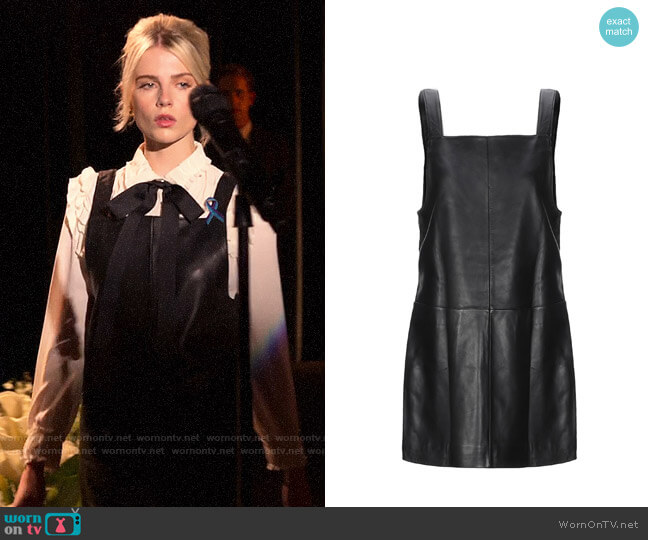 Maje Leather Mini Dress worn by Astrid (Lucy Boynton) on The Politician