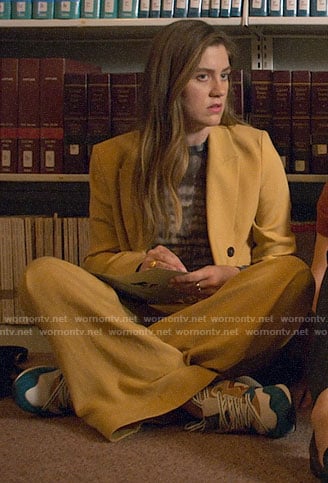 McAfee’s mustard yellow suit on The Politician