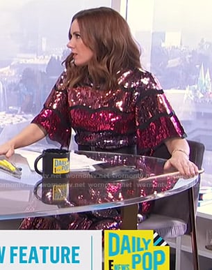 Melanie’s sequin midi dress on E! News Daily Pop
