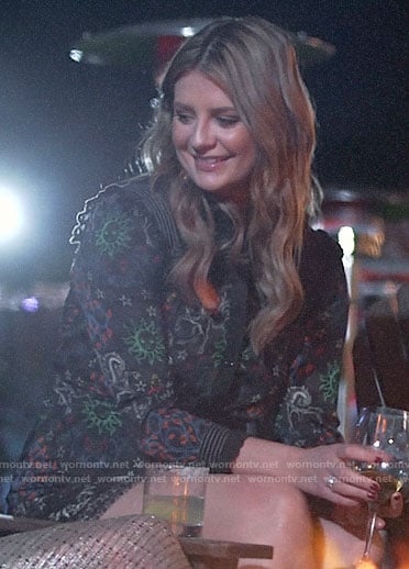 Mischa’s black printed dress on The Hills New Beginnings