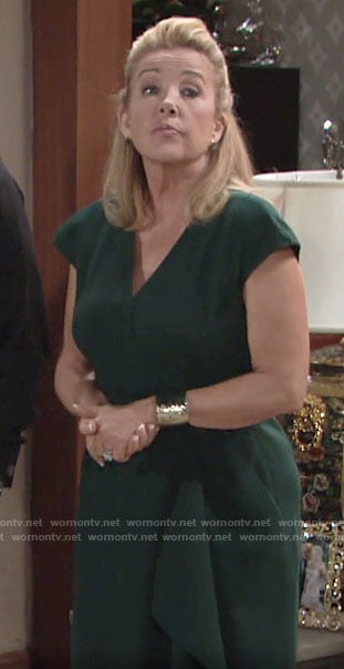 Nikki’s green belted dress on The Young and the Restless