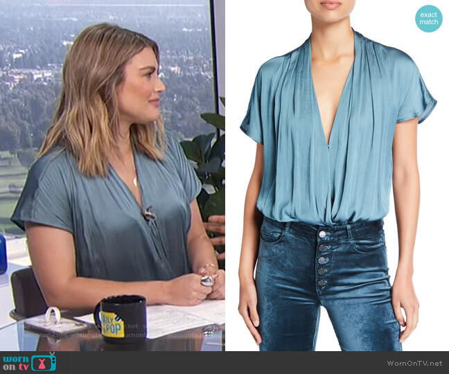 Paige Dijon Shirred Bodysuit worn by Carissa Loethen Culiner on E! News
