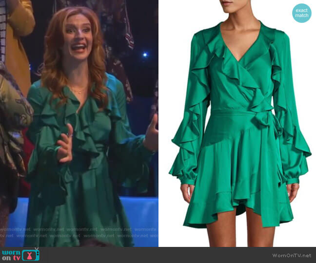 Patbo Ruffle Wrap Dress worn by Chelsea Grayson (Anneliese van der Pol) on Ravens Home