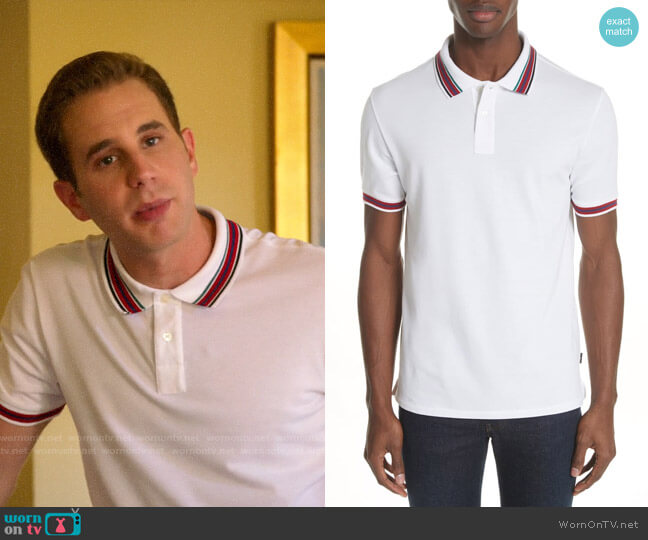 PS Paul Smith Multicolor Tip Pique Polo worn by Payton Hobart (Ben Platt) on The Politician
