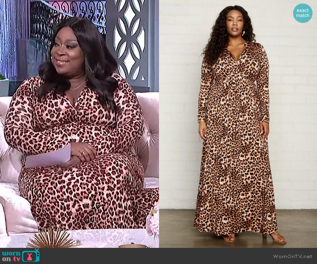 Rachel Pally Plus Size Long Sleeve Full Length Caftan worn by Loni Love on The Real