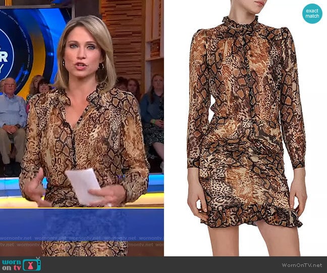 Ba&Sh Rackel Dress worn by Amy Robach on Good Morning America