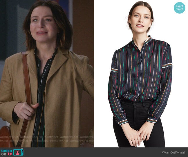 Rag & Bone Austin Shirt worn by Amelia Shepherd (Caterina Scorsone) on Greys Anatomy